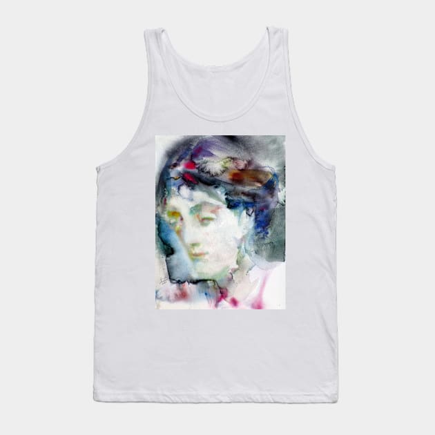 VIRGINIA WOOLF - watercolor portrait .4 Tank Top by lautir